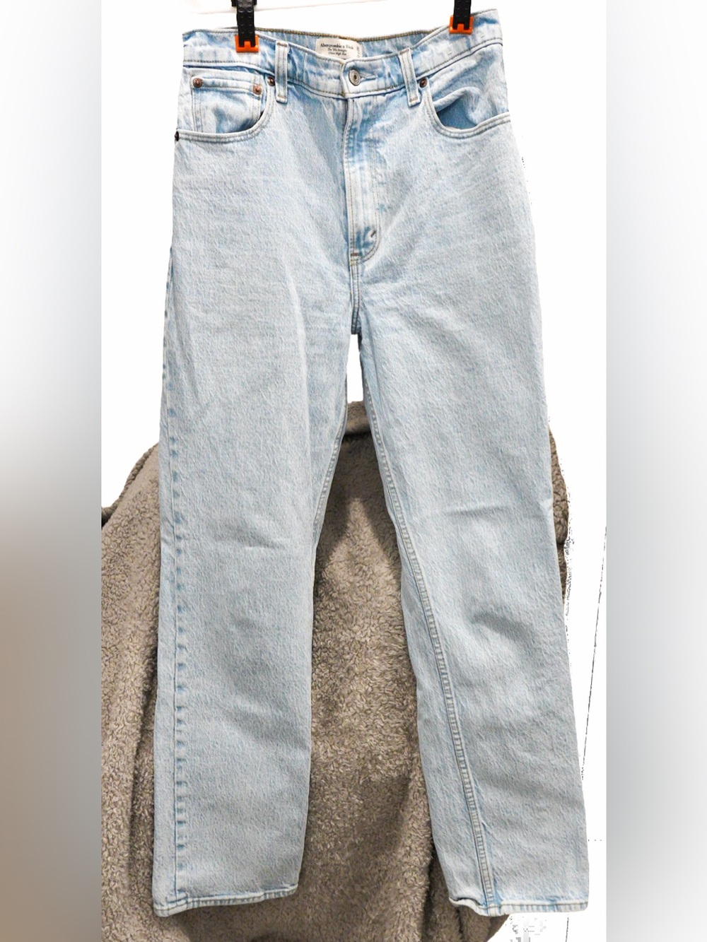 A&F Curve Love 90s Straight Women’s Jeans Light Blue
